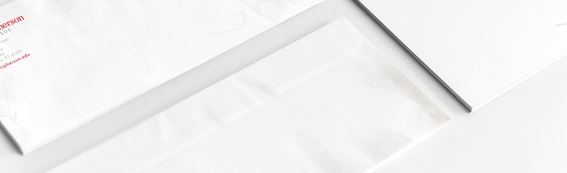 Close-up of McPherson College's stationery.